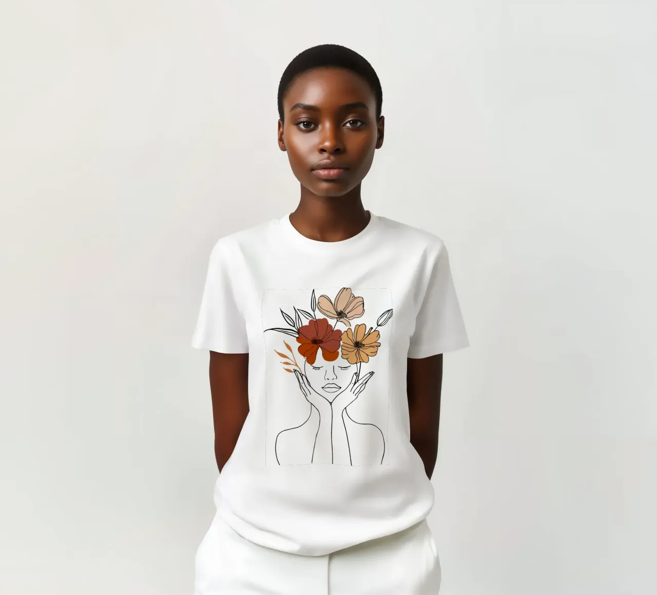 Serene face with closed eyes t-shirt da LisaArtes