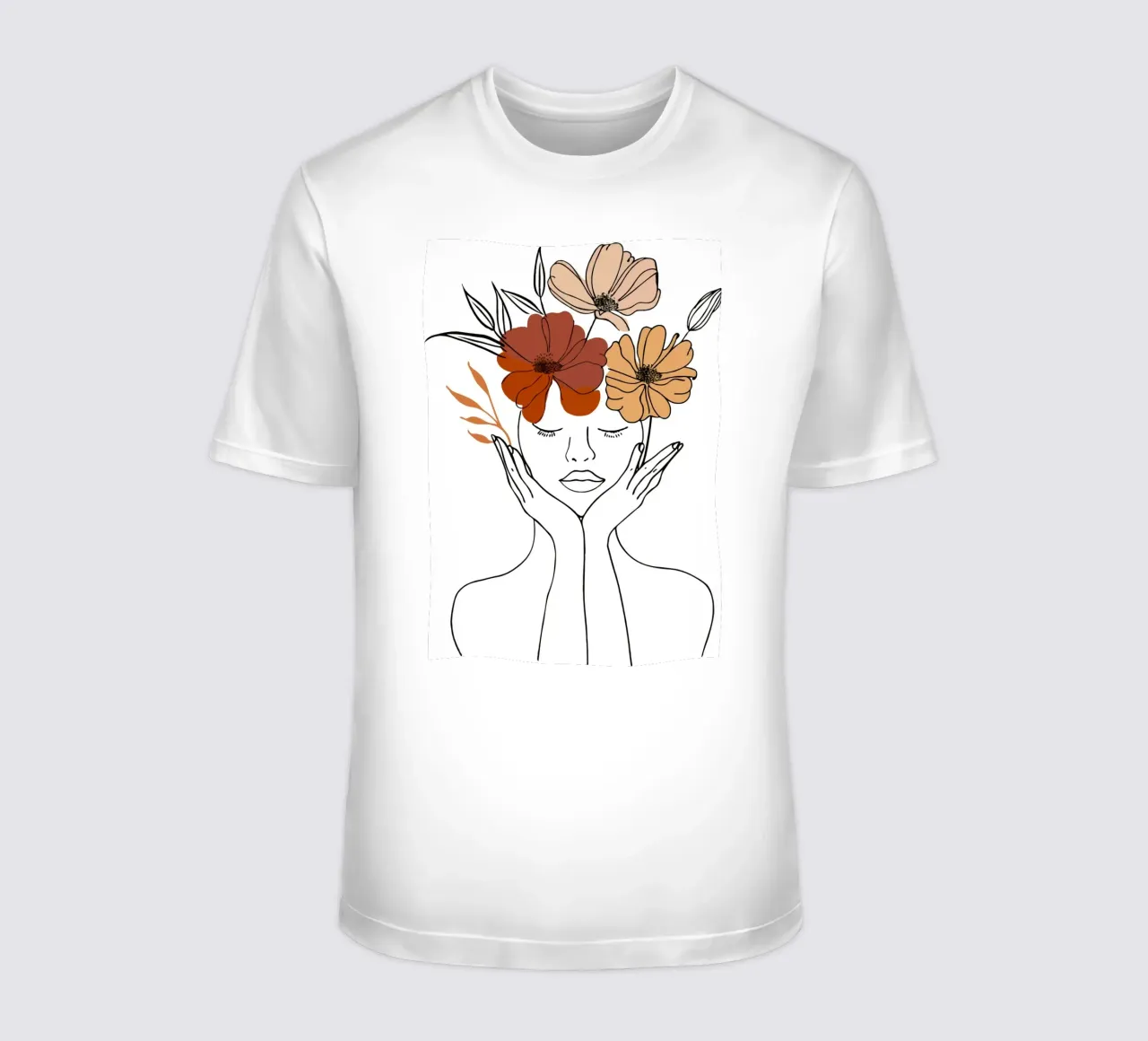Serene face with closed eyes t-shirt da LisaArtes