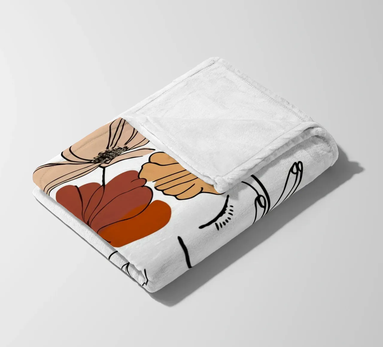 Serene face with closed eyes coperta in pile da LisaArtes