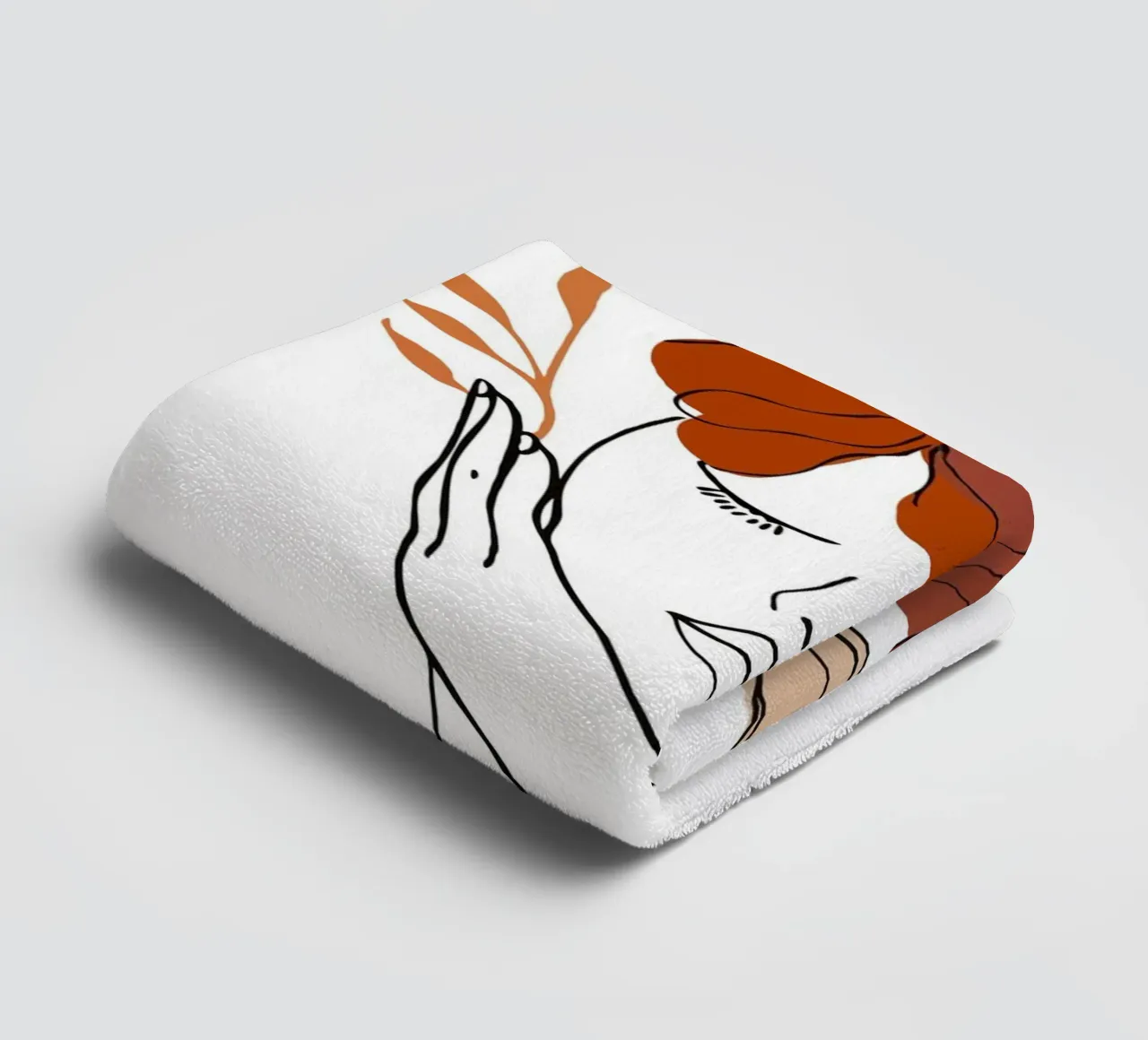 Serene face with closed eyes asciugamano da bagno da LisaArtes