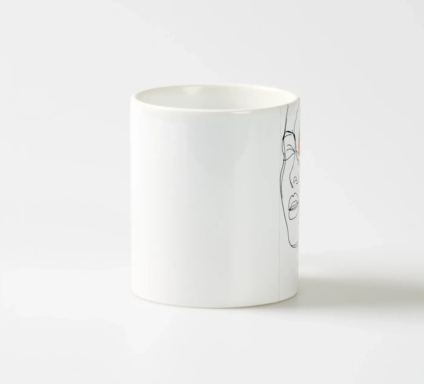 Woman's face elegantly ceramic mug by LisaArtes