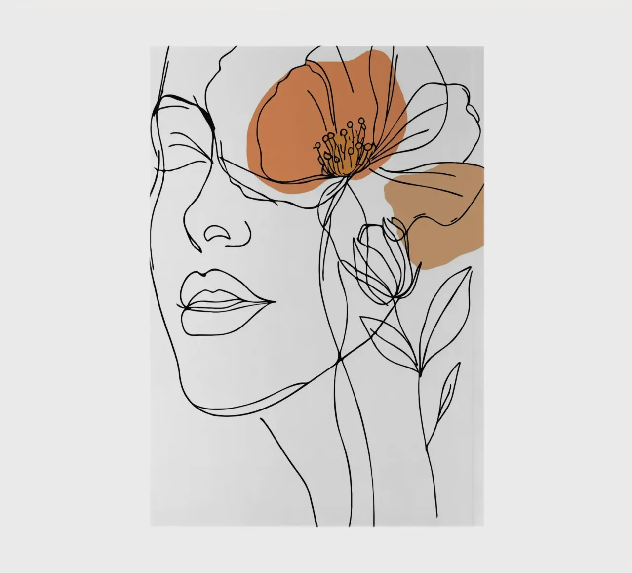 Woman's face elegantly notebook by LisaArtes