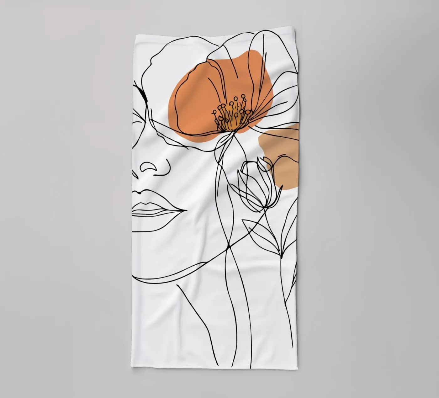 Woman's face elegantly towel by LisaArtes