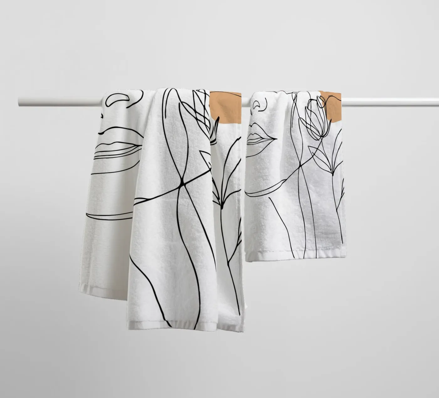 Woman's face elegantly towel by LisaArtes