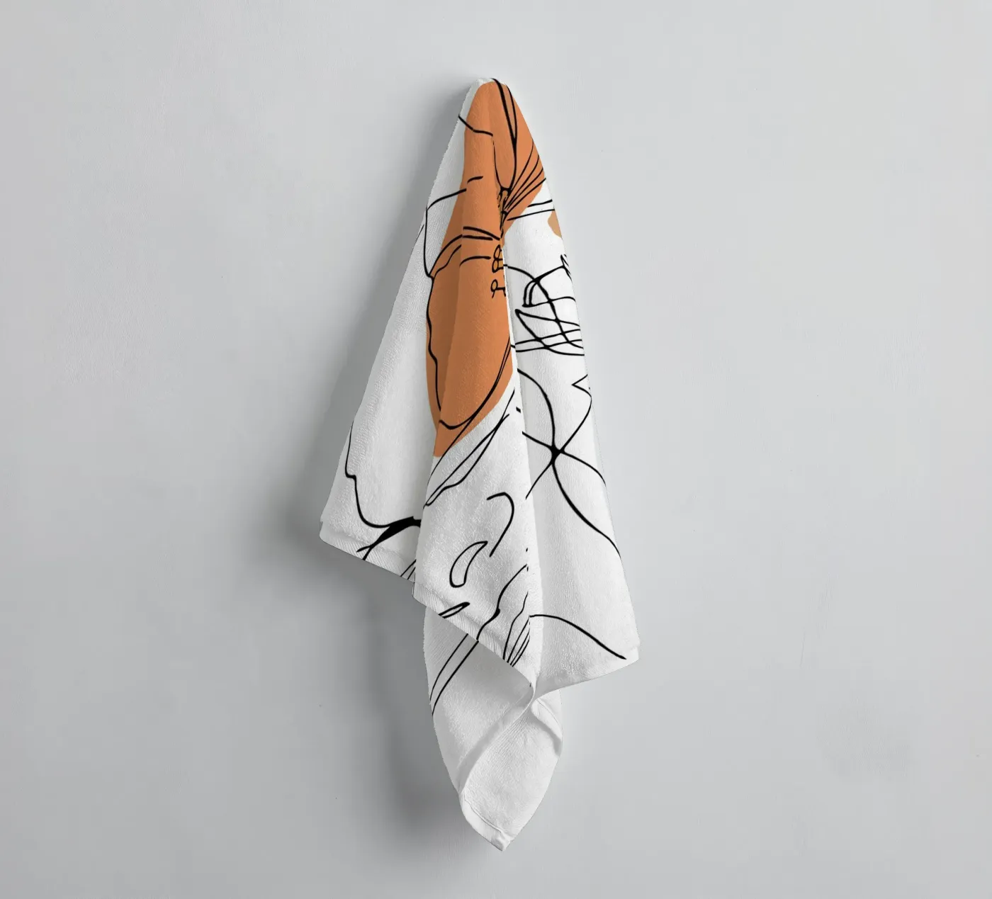 Woman's face elegantly towel by LisaArtes