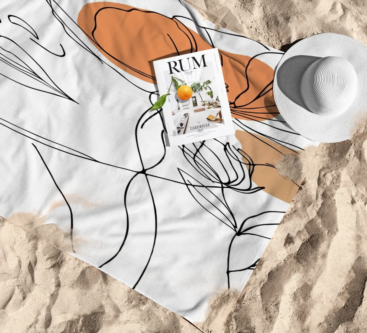 Woman's face elegantly telo mare da LisaArtes