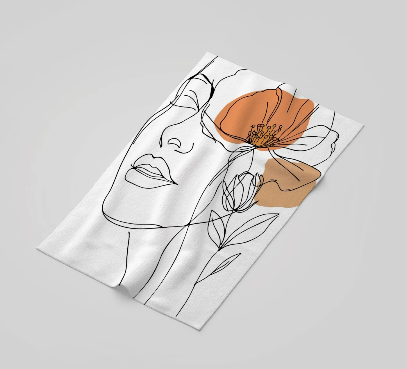 Woman's face elegantly telo mare da LisaArtes