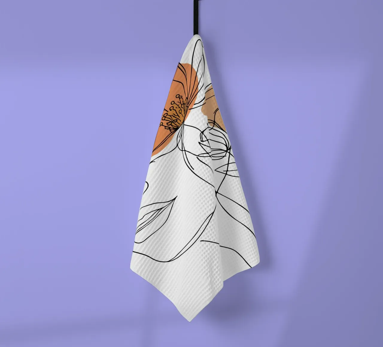 Woman's face elegantly tea towel by LisaArtes