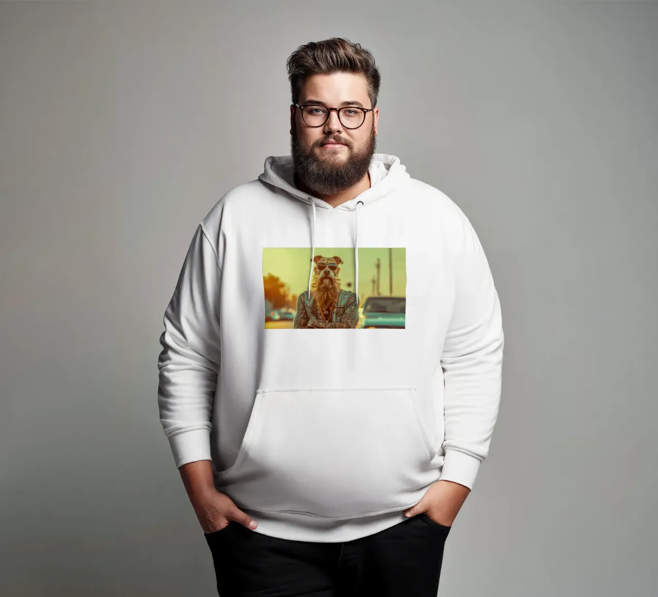 Mikey felpa con cappuccio da Affiches Chien Originales – Dogland