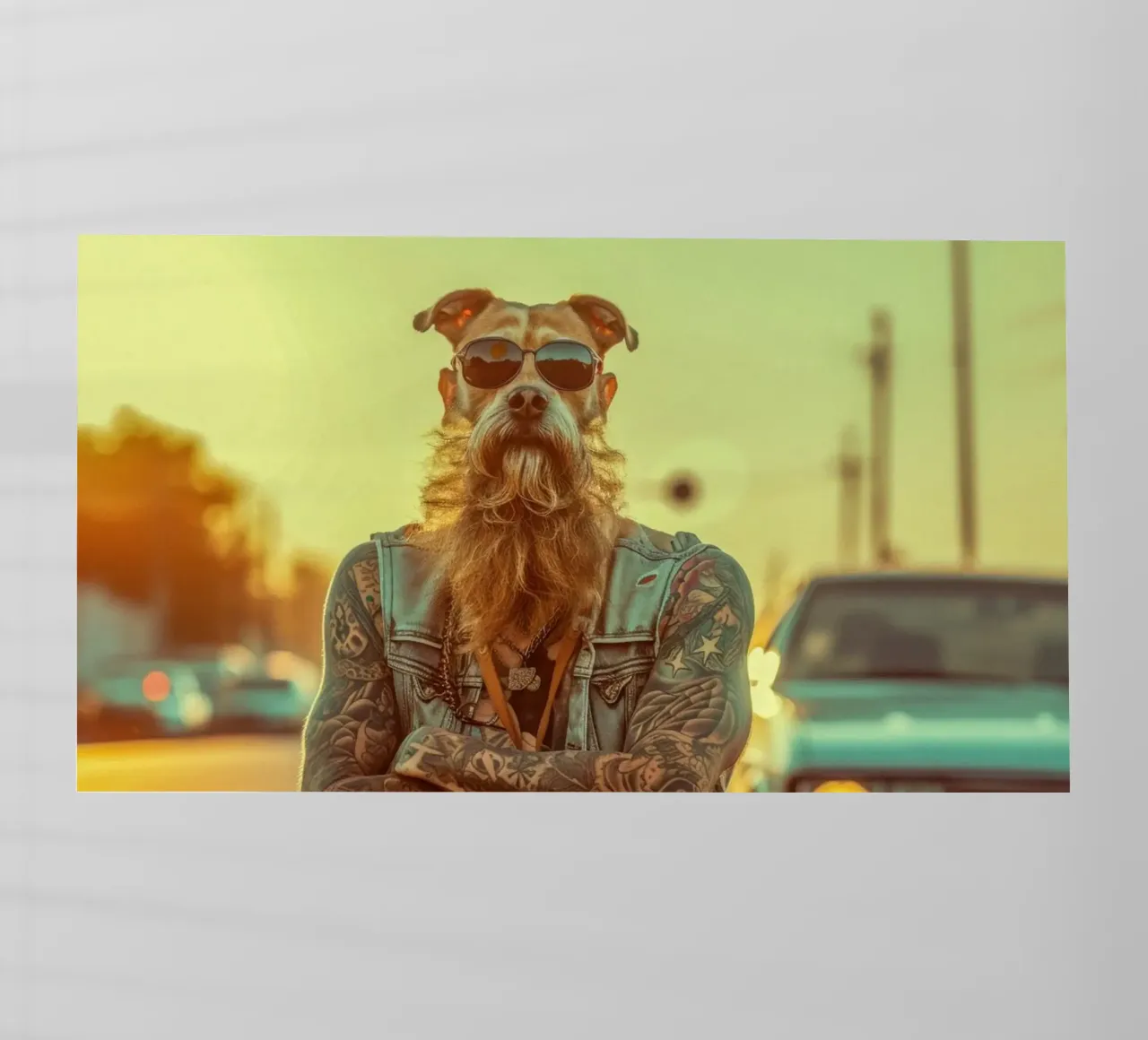 Mikey pellicola backlit da Affiches Chien Originales – Dogland