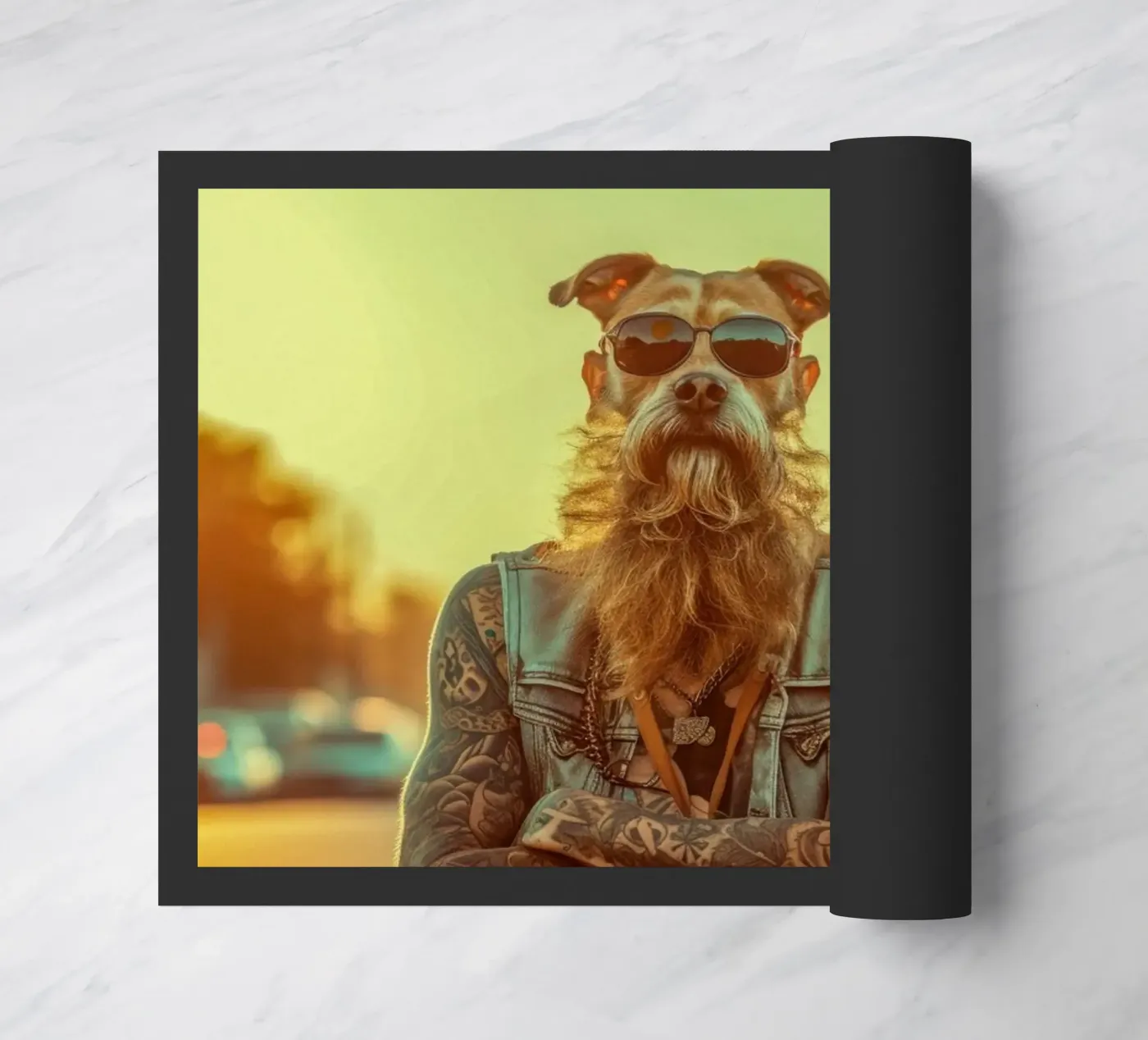 Mikey Fußmatte von Affiches Chien Originales – Dogland