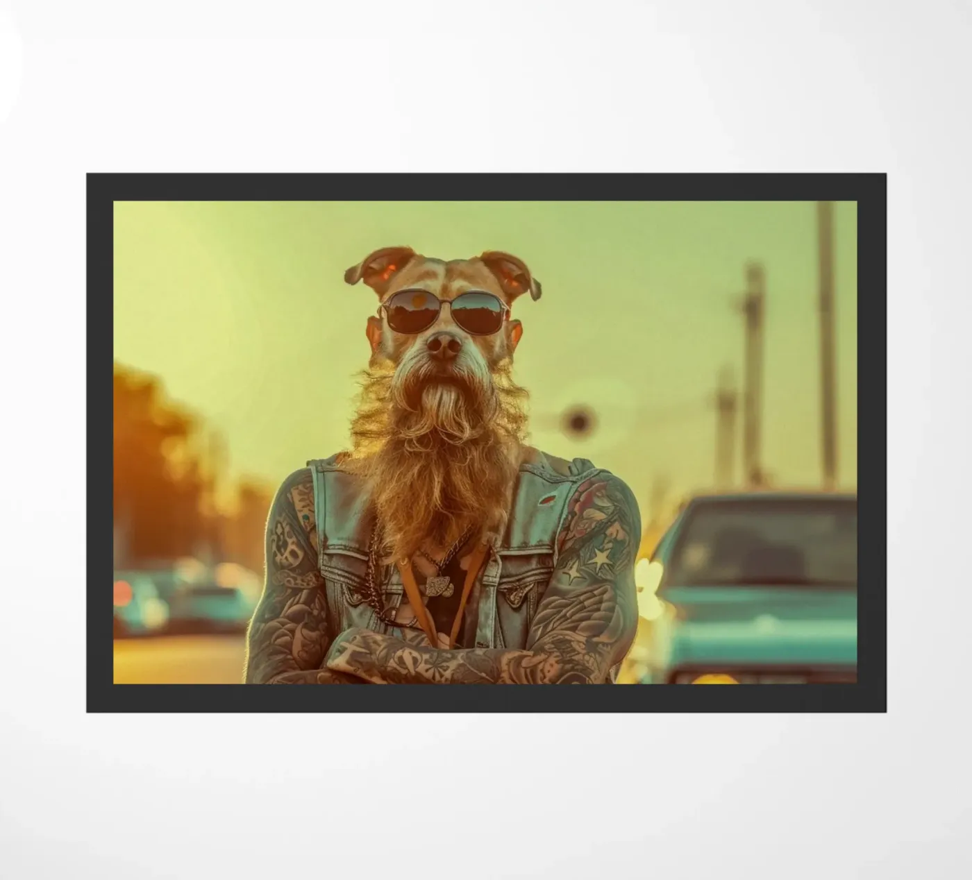 Mikey Fußmatte von Affiches Chien Originales – Dogland