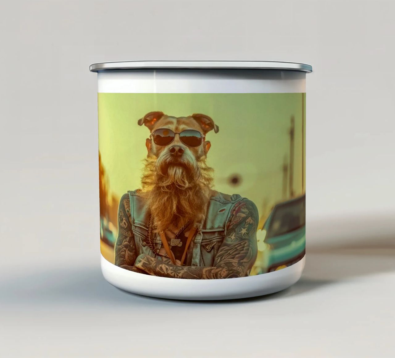 Mikey tazza in smalto da Affiches Chien Originales – Dogland