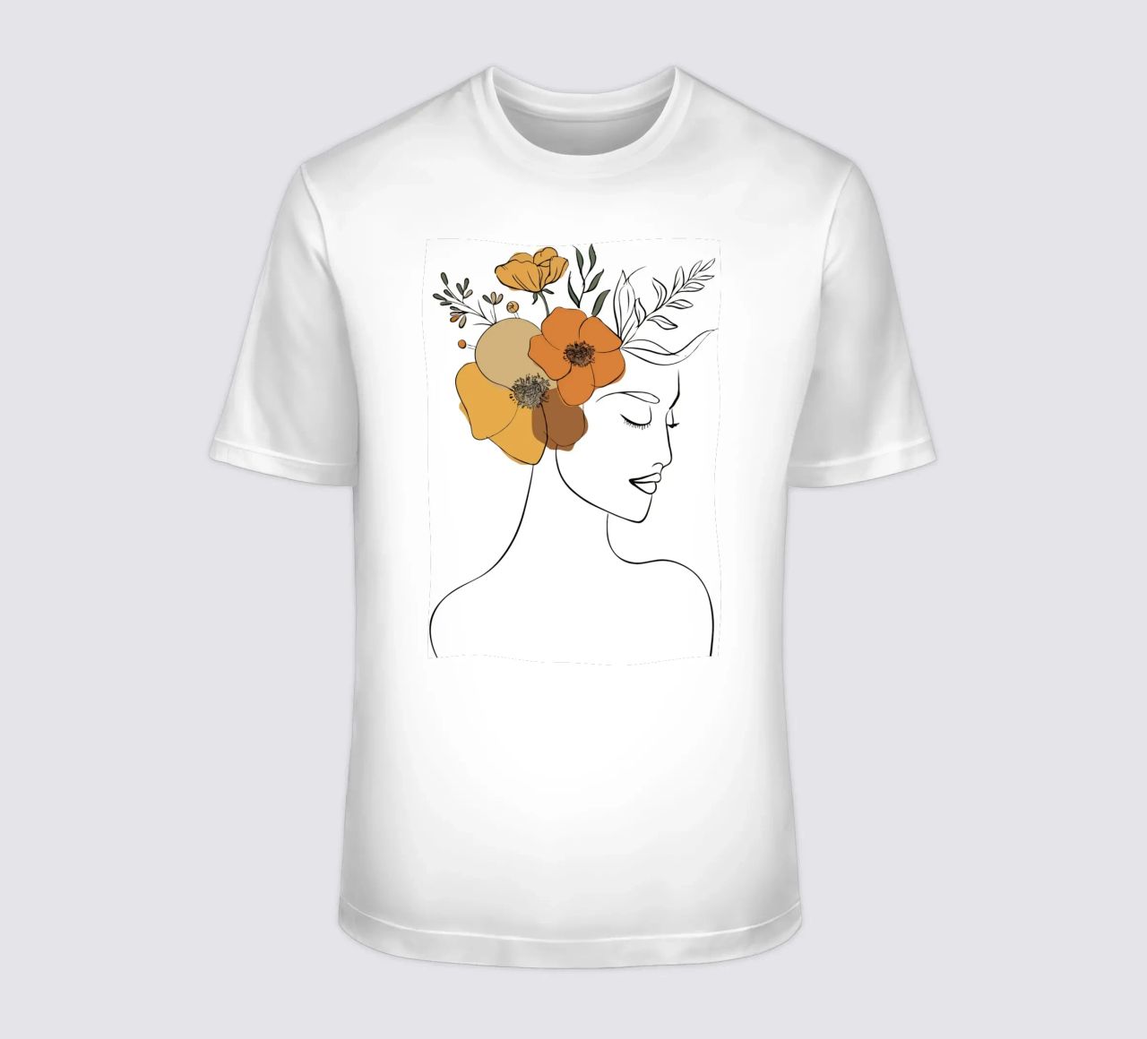 Woman's profile with a serene expression camiseta de LisaArtes