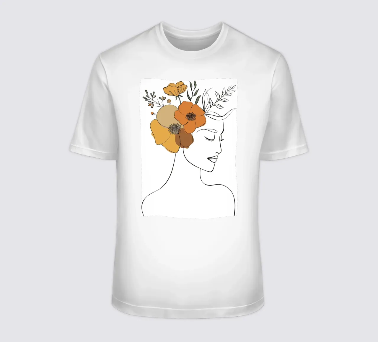 Woman's profile with a serene expression t-shirt da LisaArtes