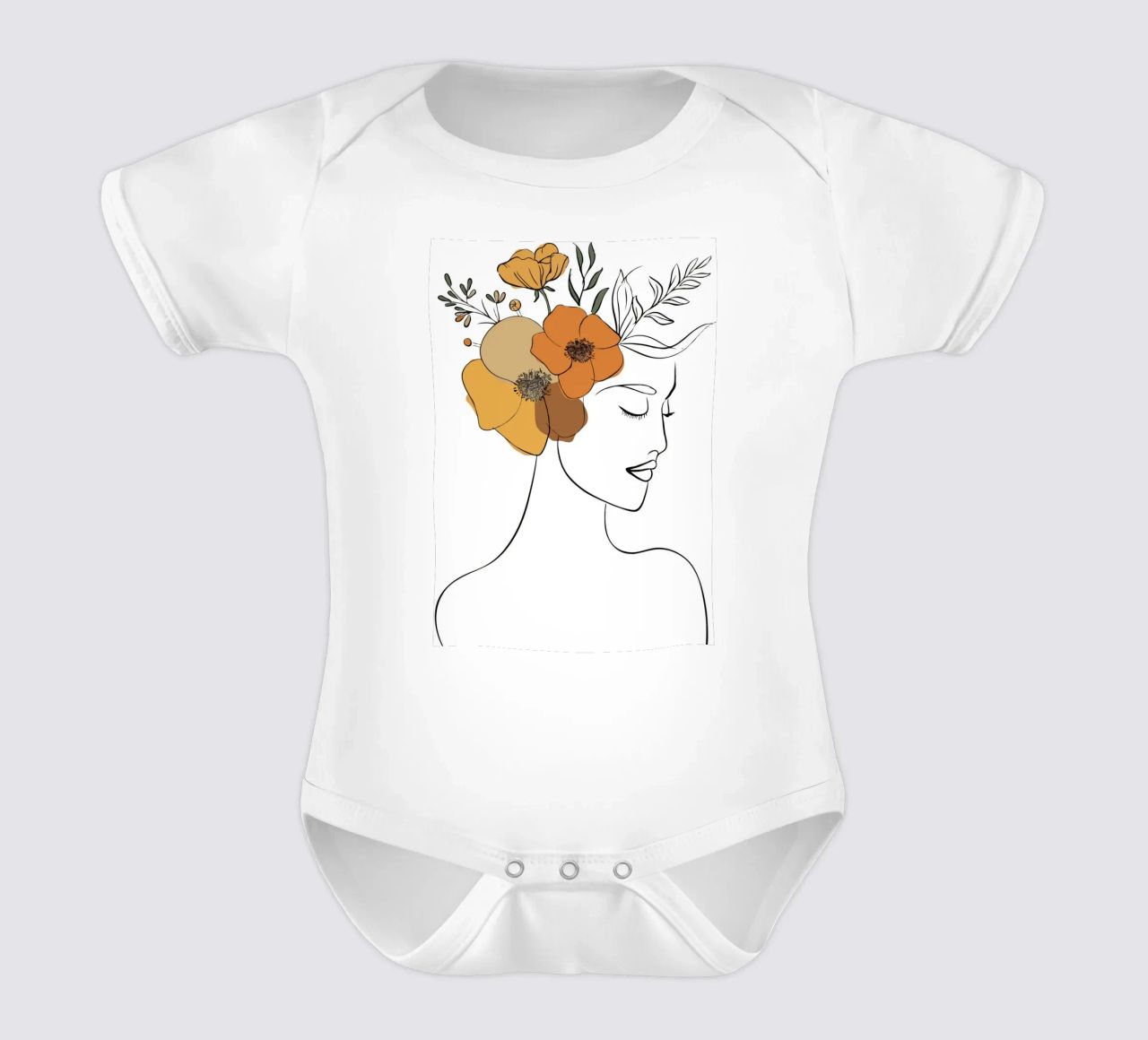 Woman's profile with a serene expression body bébé de LisaArtes