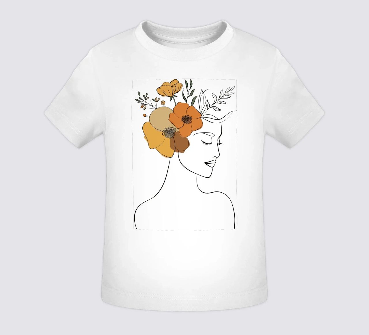 Woman's profile with a serene expression maglietta neonato da LisaArtes