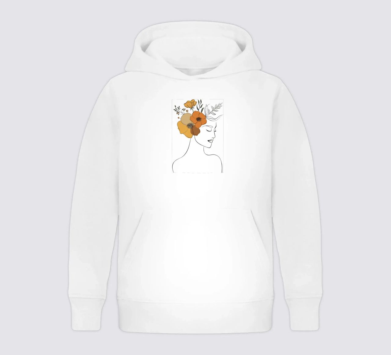 Woman's profile with a serene expression felpa bambino con cappuccio da LisaArtes