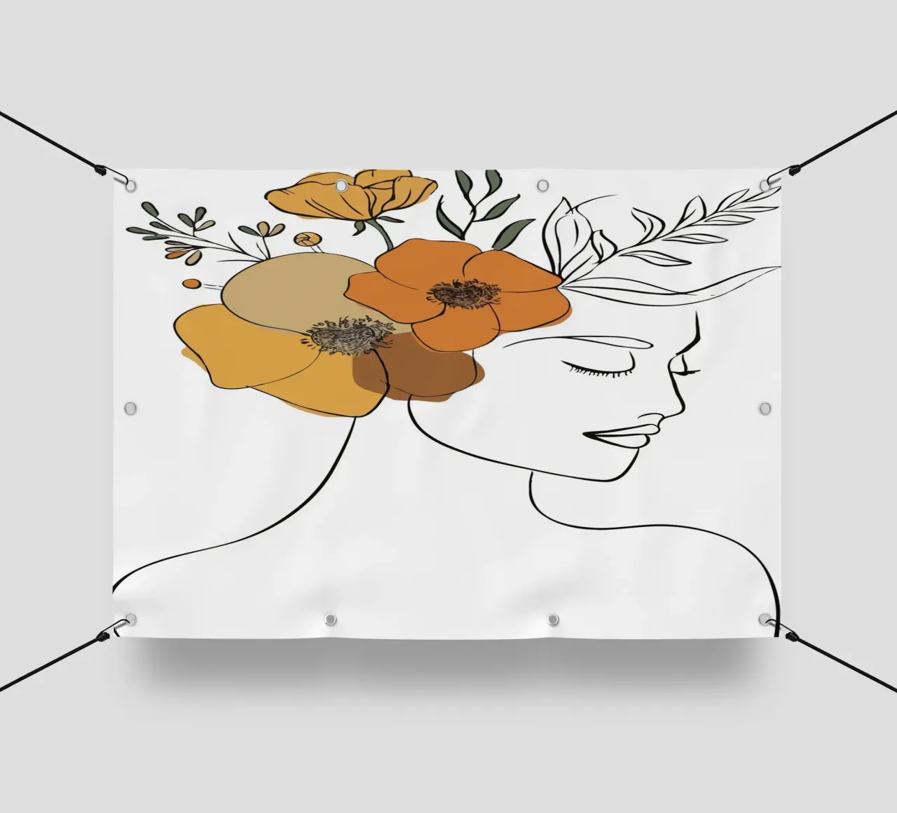 Woman's profile with a serene expression PVC Plane von LisaArtes