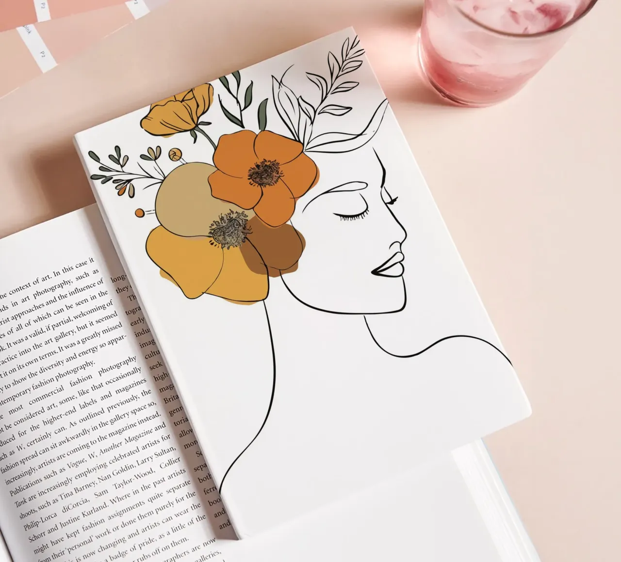 Woman's profile with a serene expression cuaderno de LisaArtes
