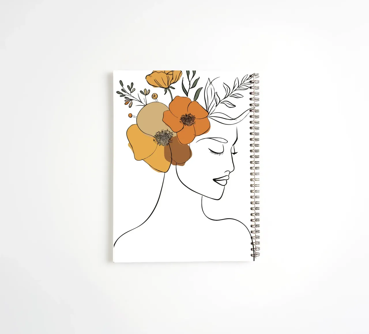 Woman's profile with a serene expression diario ad anelli da LisaArtes