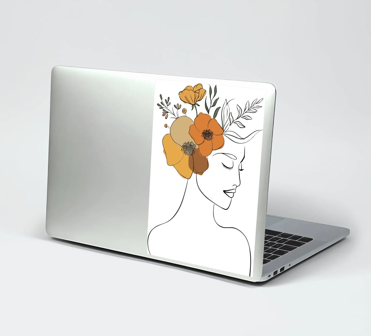 Woman's profile with a serene expression adesivo da LisaArtes