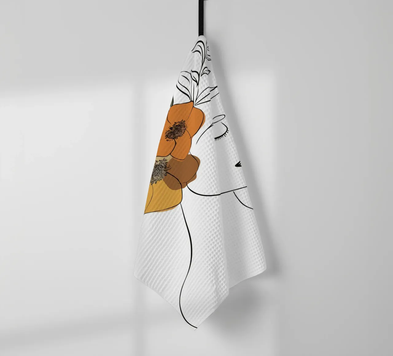 Woman's profile with a serene expression canovaccio da cucina da LisaArtes