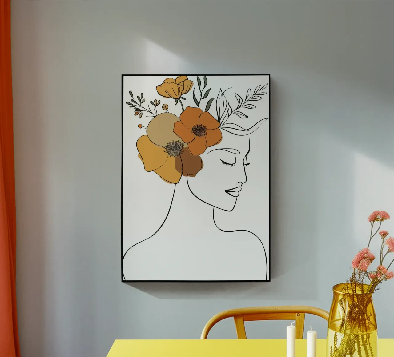 Woman's profile with a serene expression plexiglass da LisaArtes