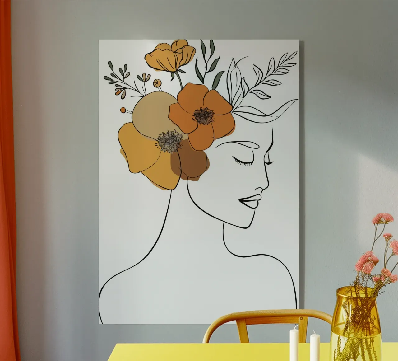 Woman's profile with a serene expression plexiglass da LisaArtes