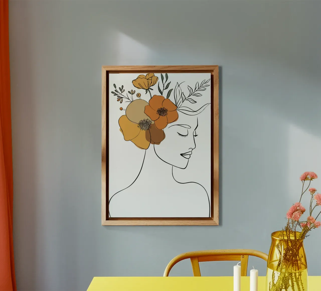 Woman's profile with a serene expression alluminio dibond da LisaArtes