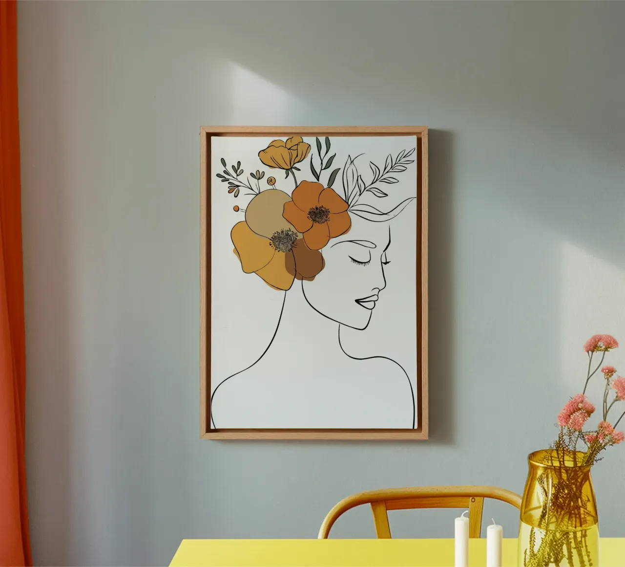 Woman's profile with a serene expression tela da LisaArtes