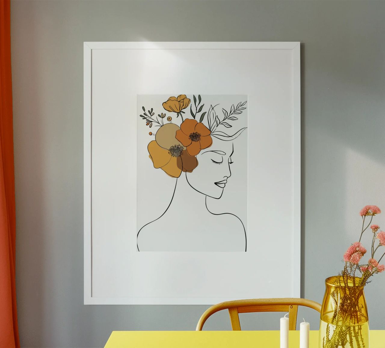 Woman's profile with a serene expression poster da LisaArtes