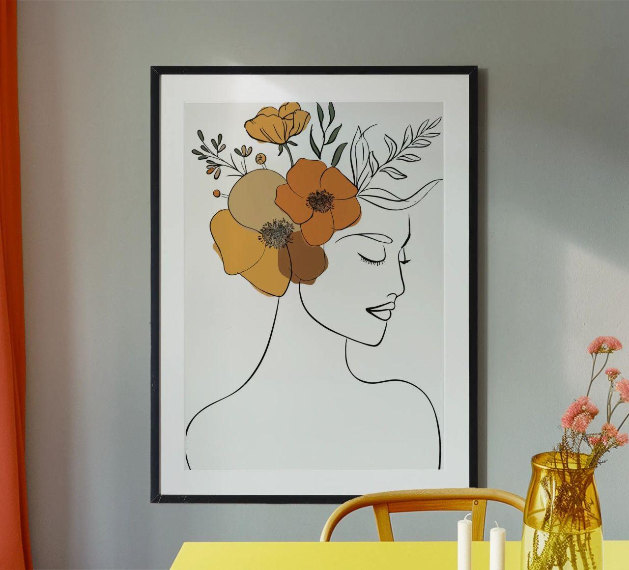 Woman's profile with a serene expression poster da LisaArtes