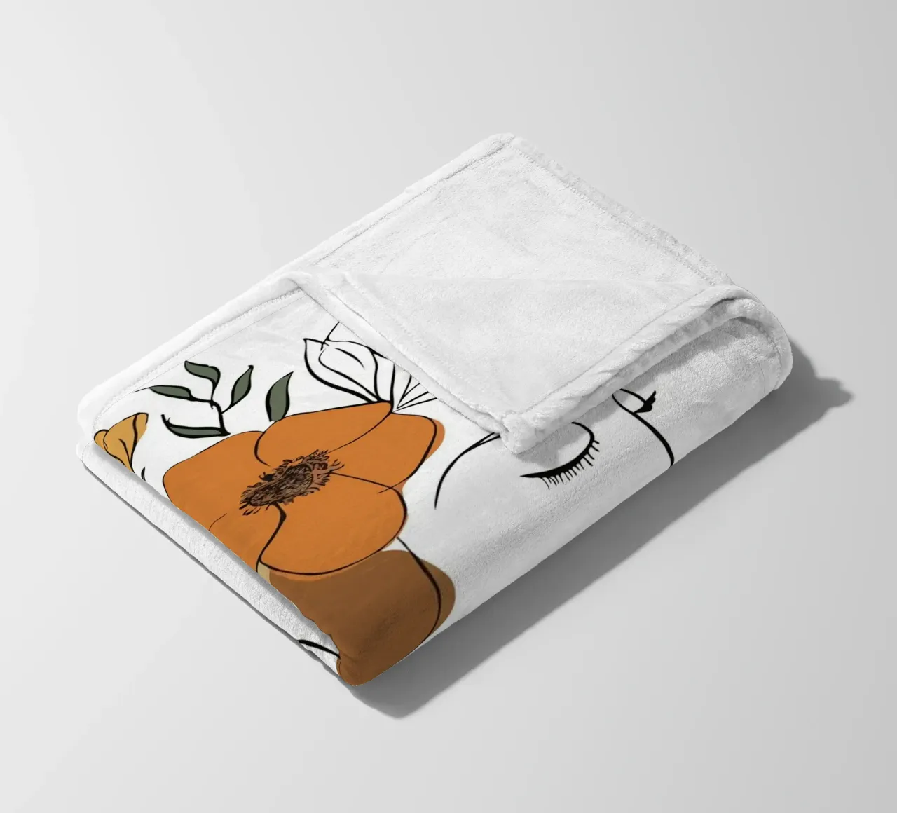 Woman's profile with a serene expression coperta in pile da LisaArtes