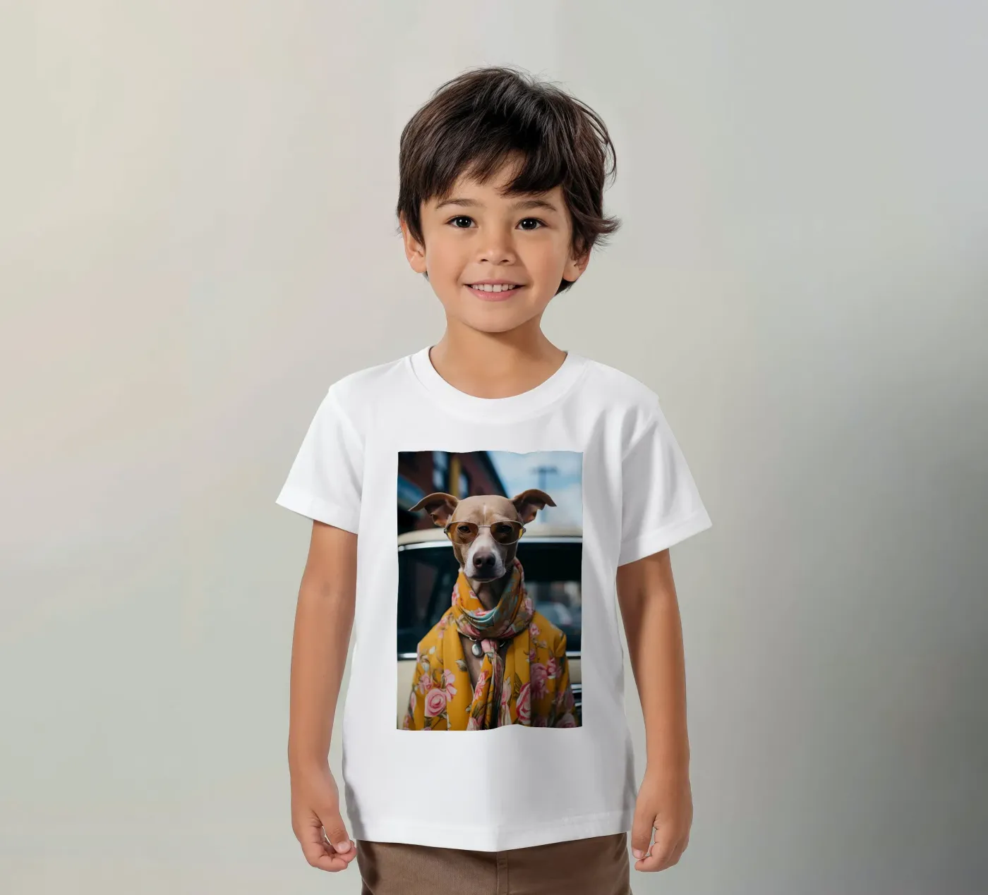 Jacques Kinder T-Shirt von Affiches Chien Originales – Dogland