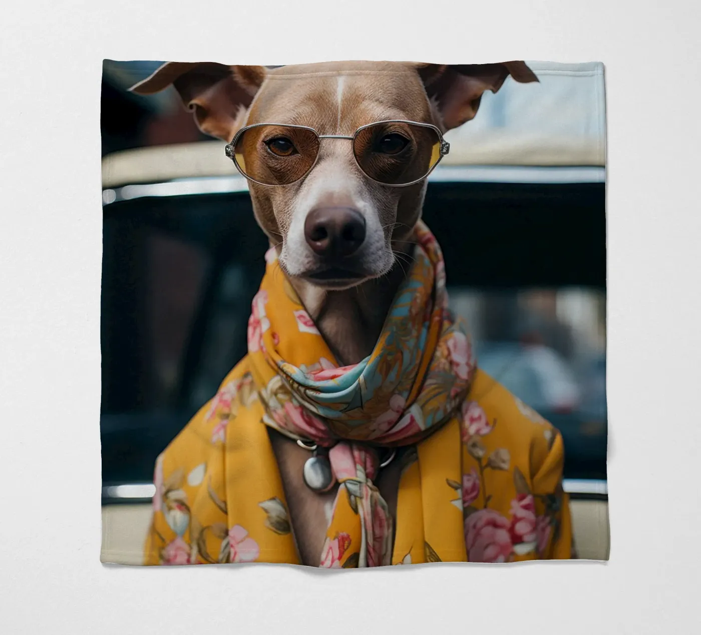 Jacques fleece blanket by Affiches Chien Originales – Dogland