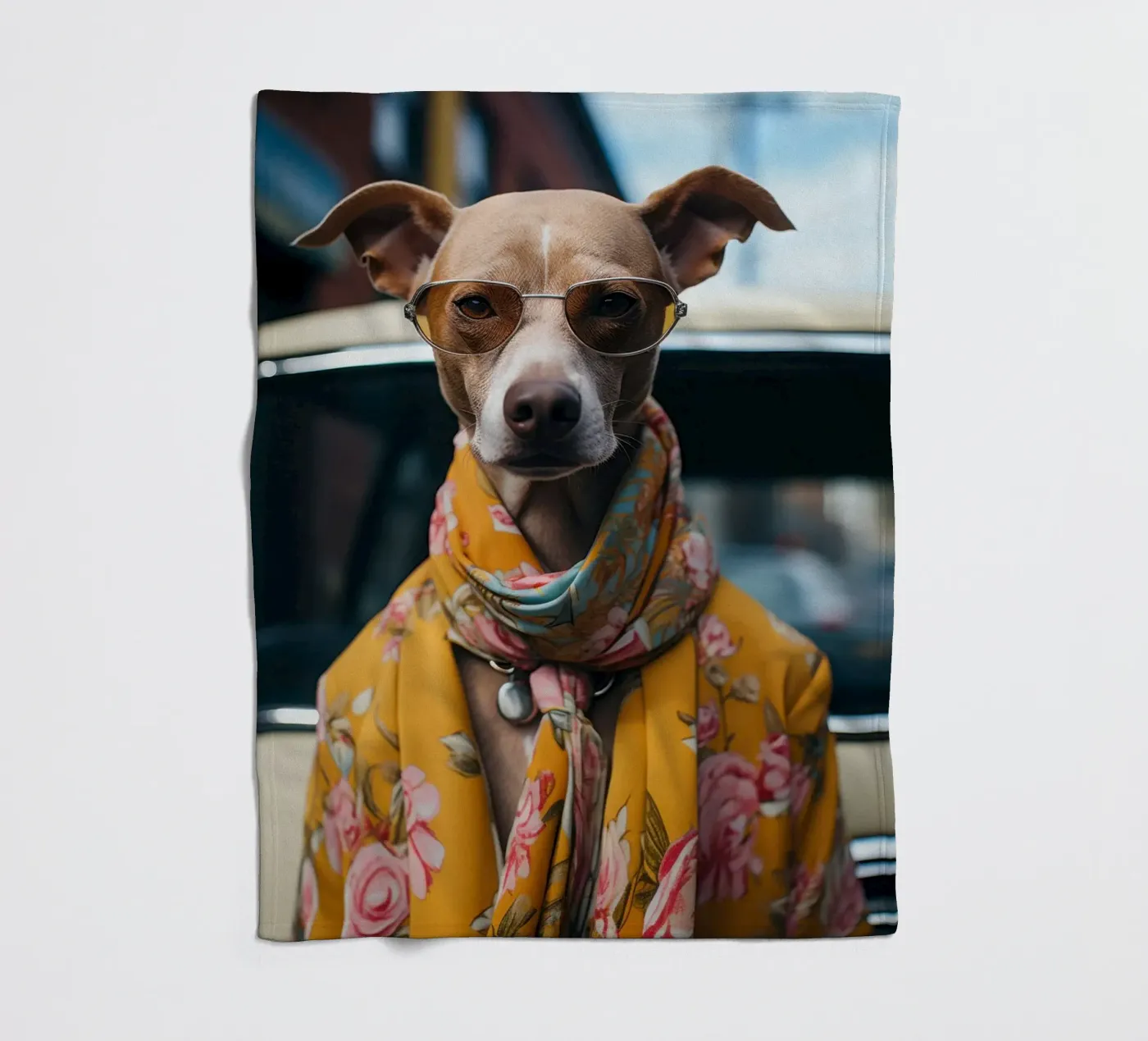 Jacques fleece blanket by Affiches Chien Originales – Dogland