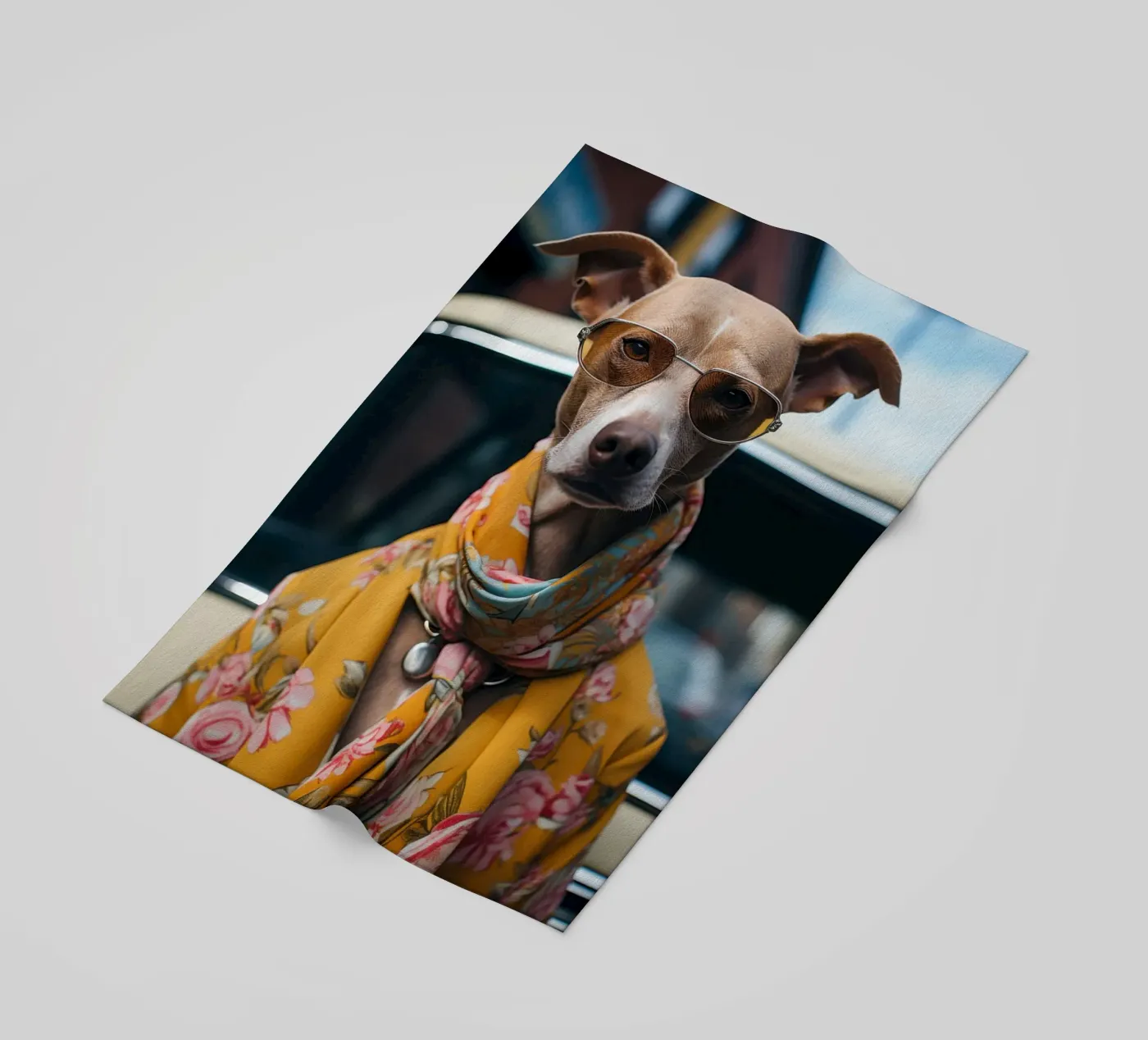 Jacques strandhanddoek van Affiches Chien Originales – Dogland
