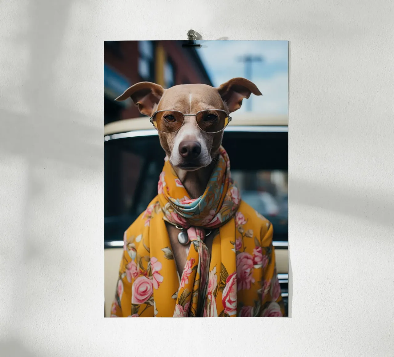 Jacques poster con telaio in plastica da Affiches Chien Originales – Dogland