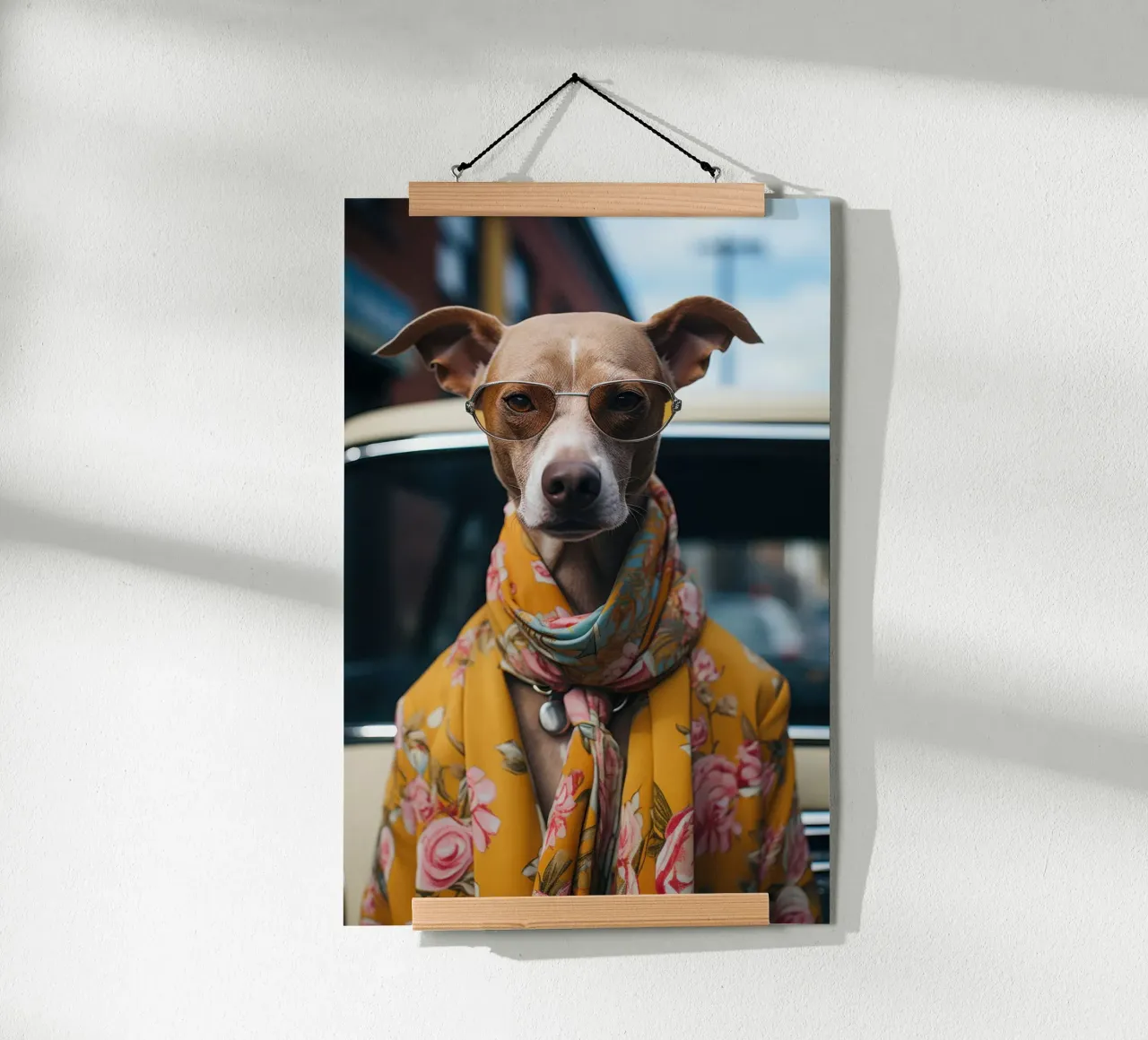 Jacques poster con telaio in plastica da Affiches Chien Originales – Dogland
