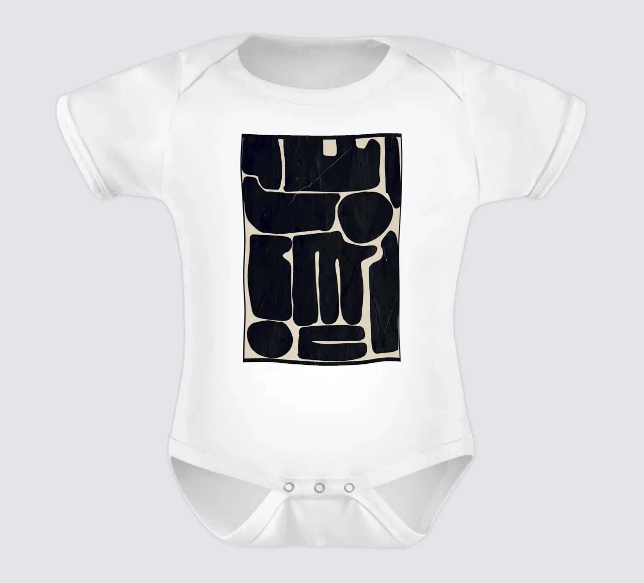 Modern Abstract Minimal Shapes 162 short-sleeve baby romper by ThingDesign