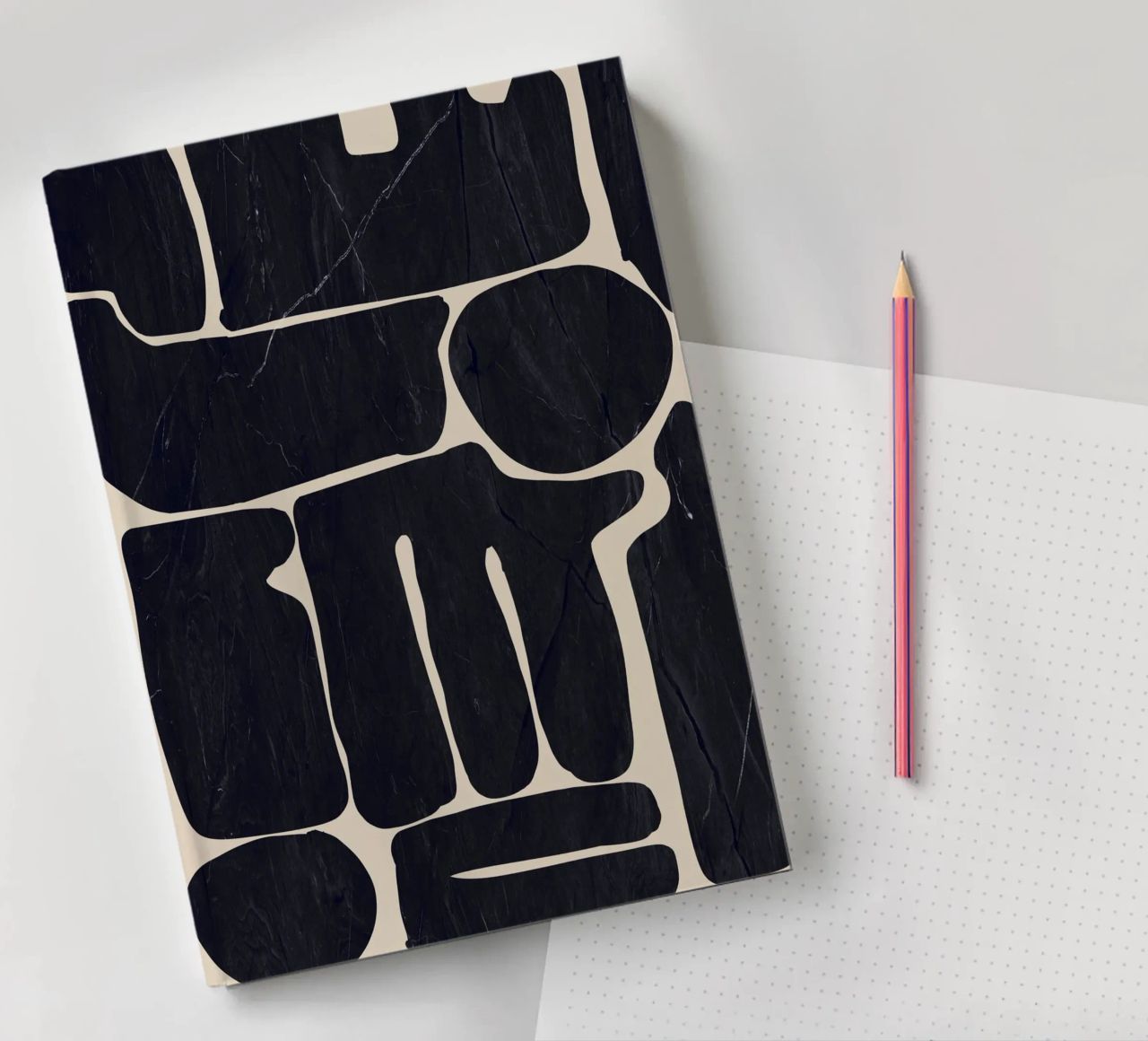 Modern Abstract Minimal Shapes 162 notebook by ThingDesign