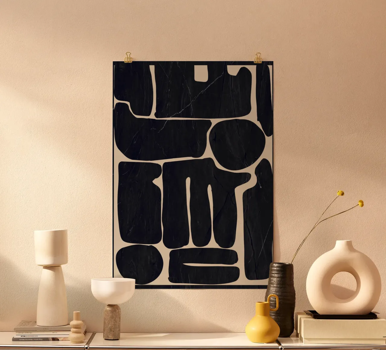 Modern Abstract Minimal Shapes 162 hahnemühle by ThingDesign