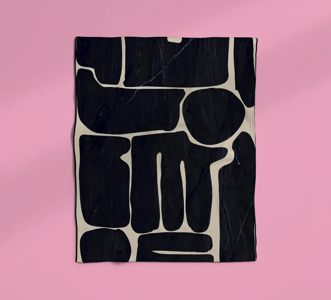 Modern Abstract Minimal Shapes 162 fleece blanket by ThingDesign