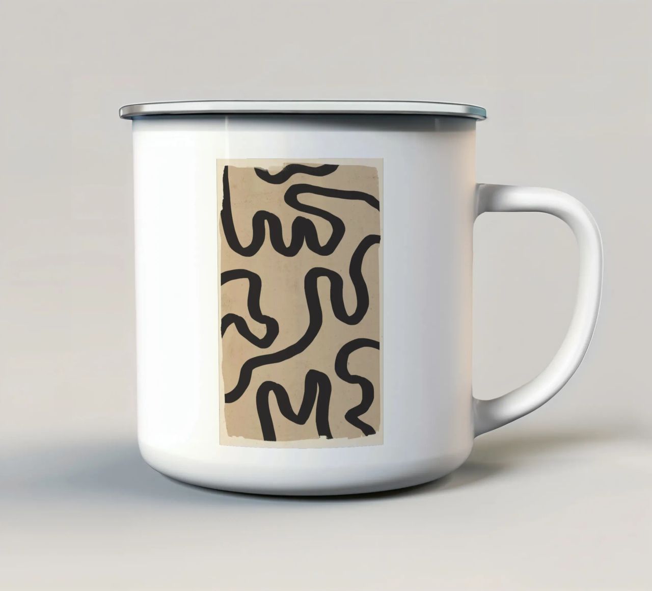 Linea astratta 173 tazza in smalto da ThingDesign