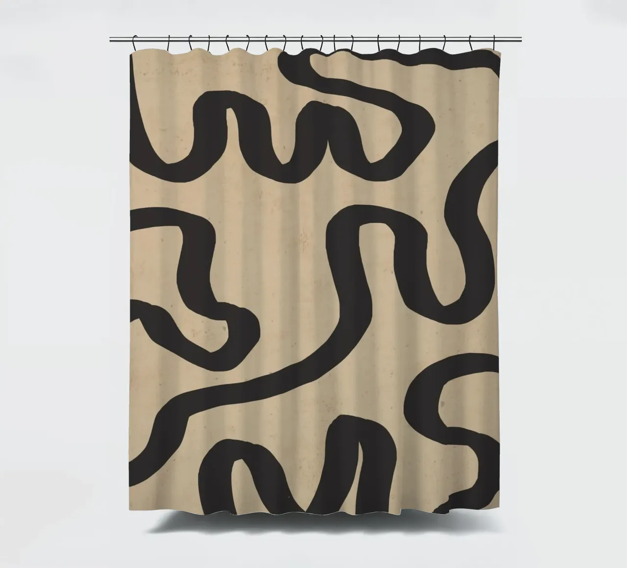 Abstract line art 173 shower curtain by ThingDesign