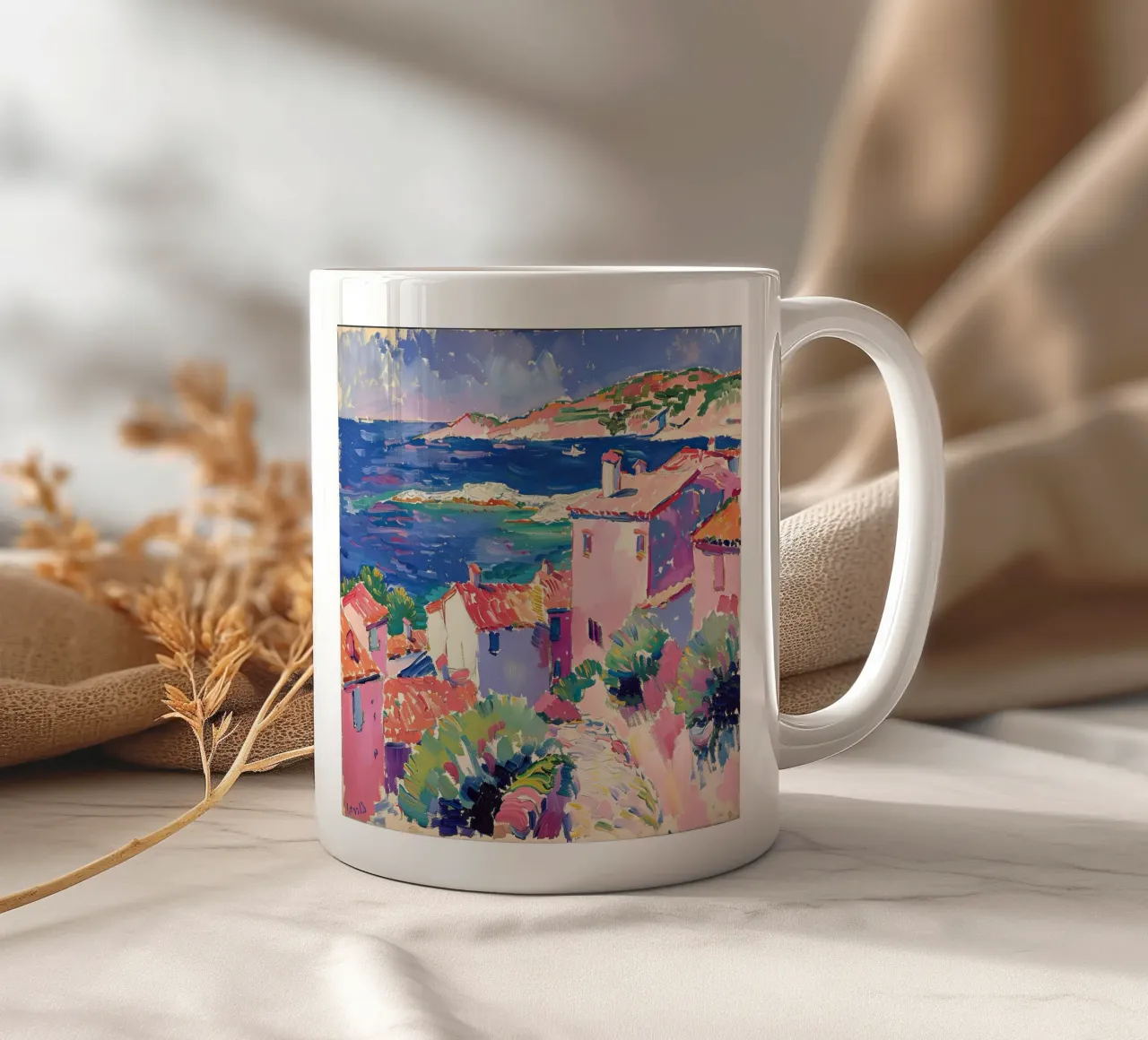 L'anima del sud a colori tazza in ceramica da Nikis Art Studio