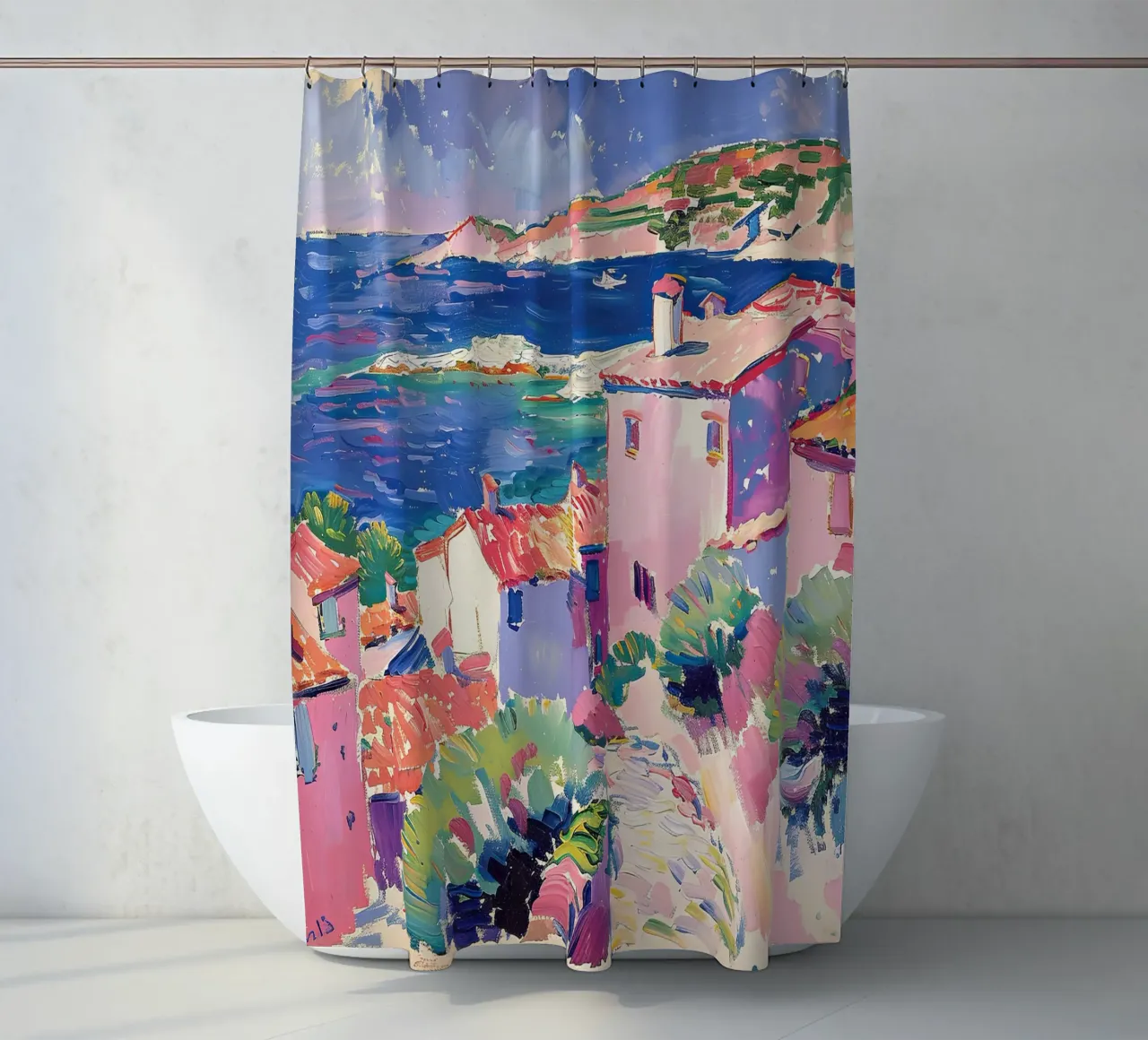 L'anima del sud a colori tenda da doccia da Nikis Art Studio