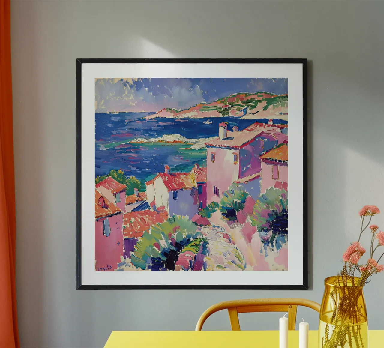 L'anima del sud a colori poster con telaio in legno da Nikis Art Studio