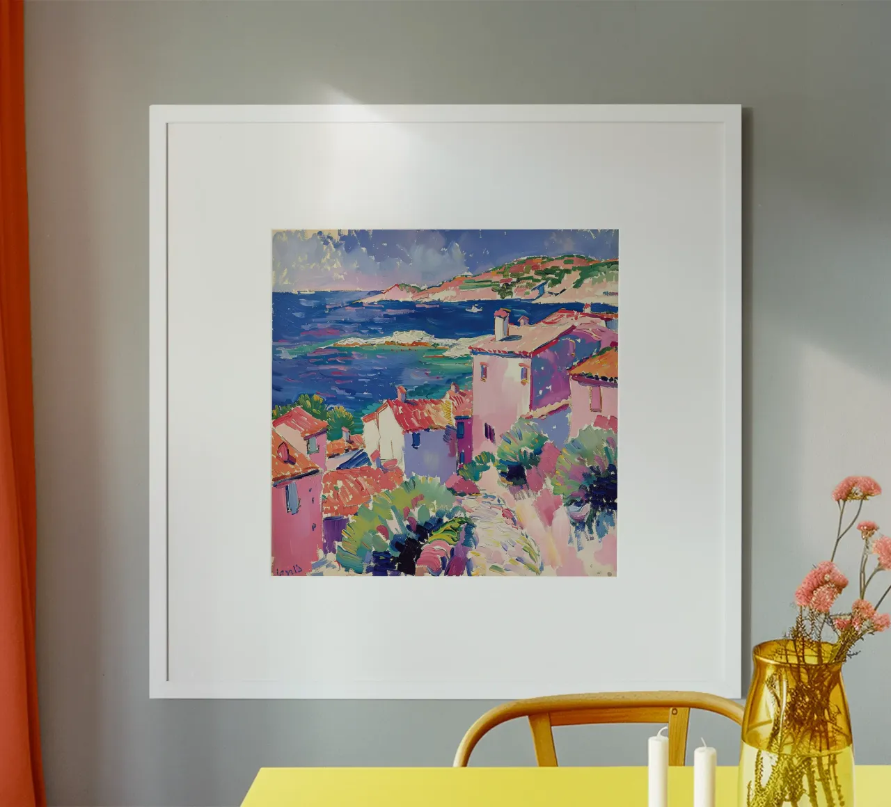 L'anima del sud a colori poster con telaio in legno da Nikis Art Studio